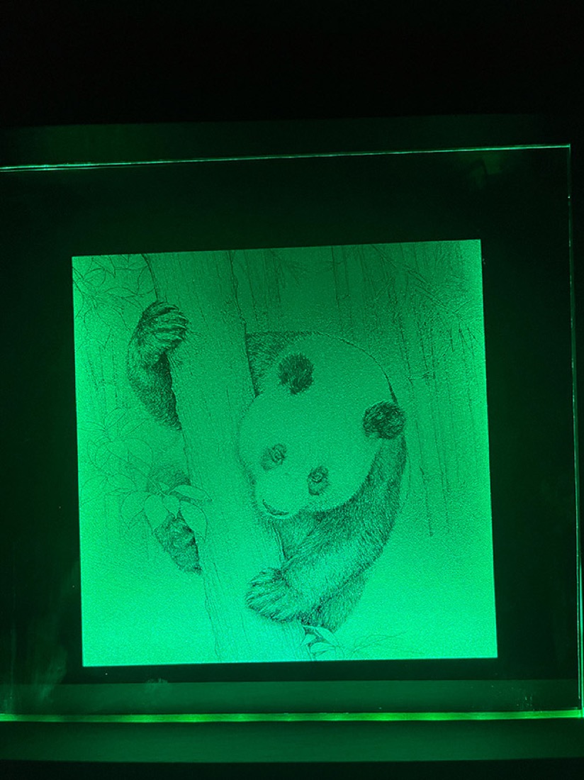 Crystal laser-processed sample