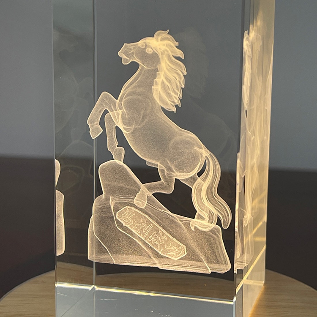 Laser-processed glass sample produced on a Gudetech machine
