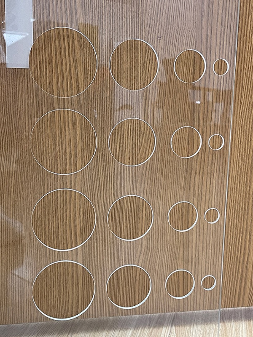 Wood laser-processed sample