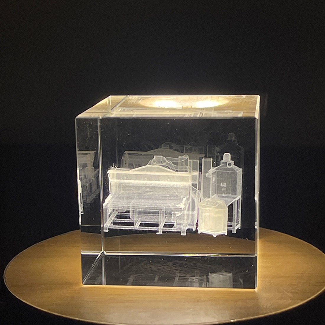 Acrylic laser-processed sample